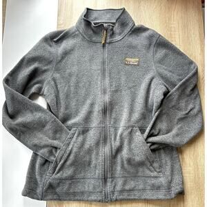LL Bean Women's Zip Up Sweatshirt Size Small Marled Gray